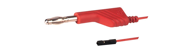 MKL0,64/100-0,25 rot  Umspritzte Messleitung 100cm 4mm Stecker