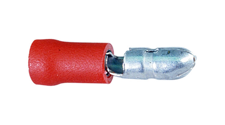 Rundstecker Rot  4mm 0,5-1,5mm