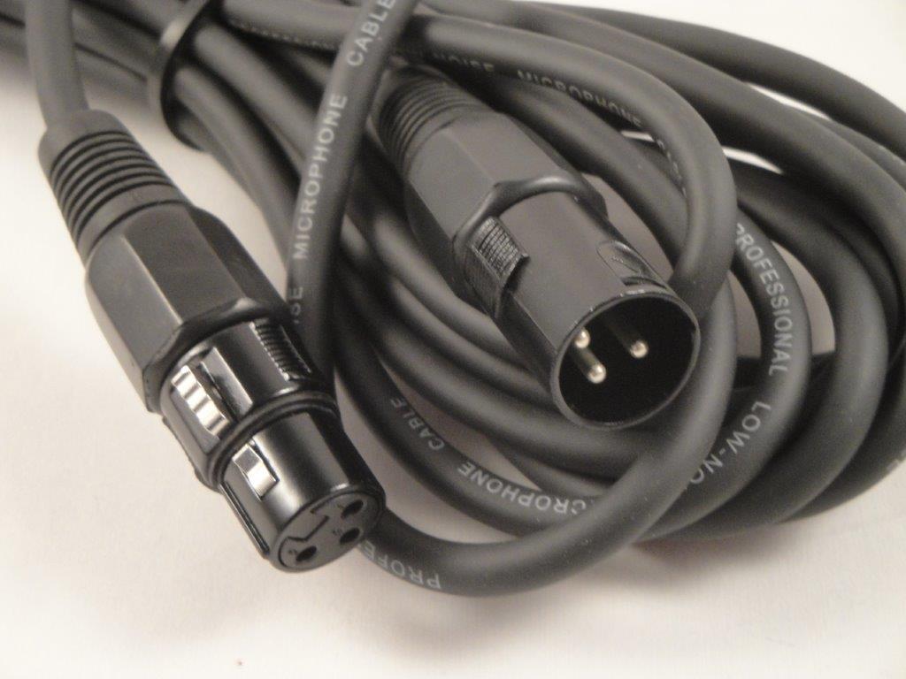 Audiokabel XLR M/F 6,0m  6mm/0.22 mm, schwarz