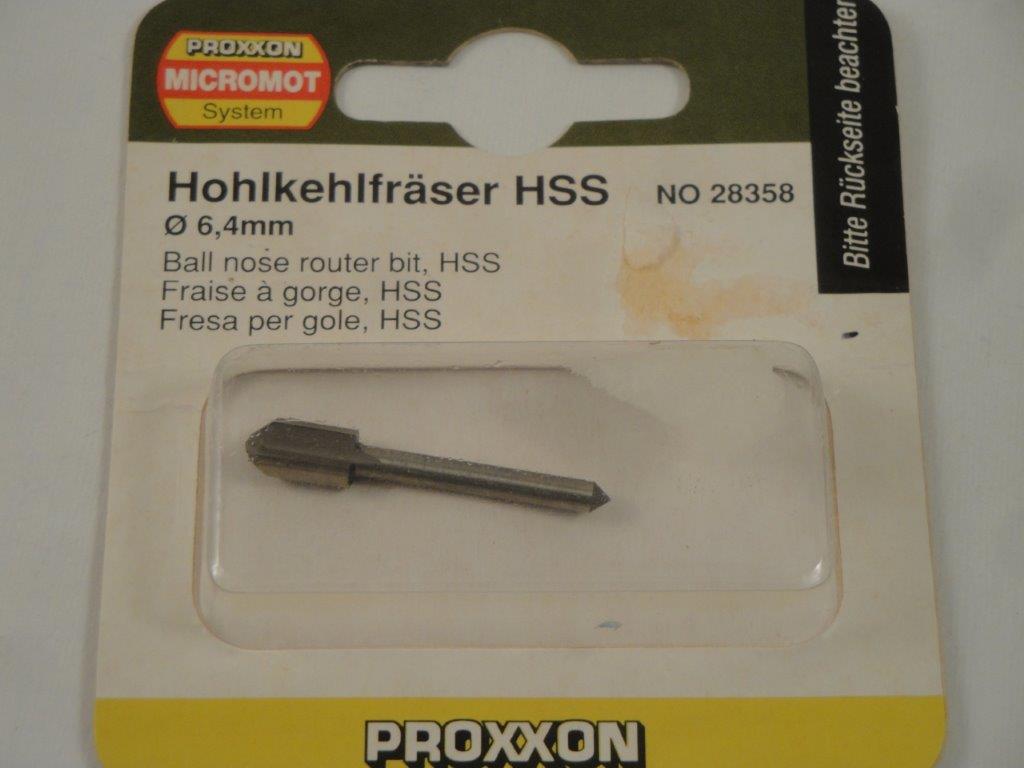 HSS-Hohlkehlfrser Kugelform 6,4mm, Proxxon 28358