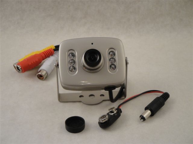 Kamera s/w Metallgehäuse mit 6 IR-LEDs + Ton, Velleman CAMZWBLAH