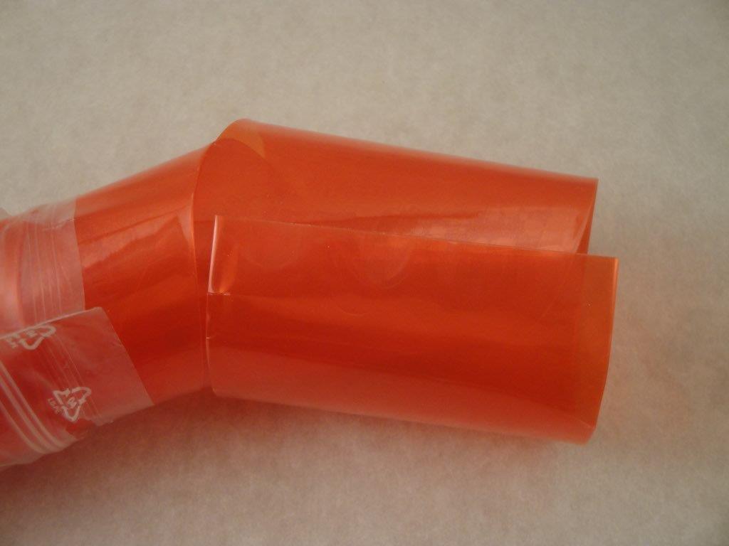 Schrumpfschlauch PVC 2:1 70mmx1m d=42mm, rot/orange transparent
