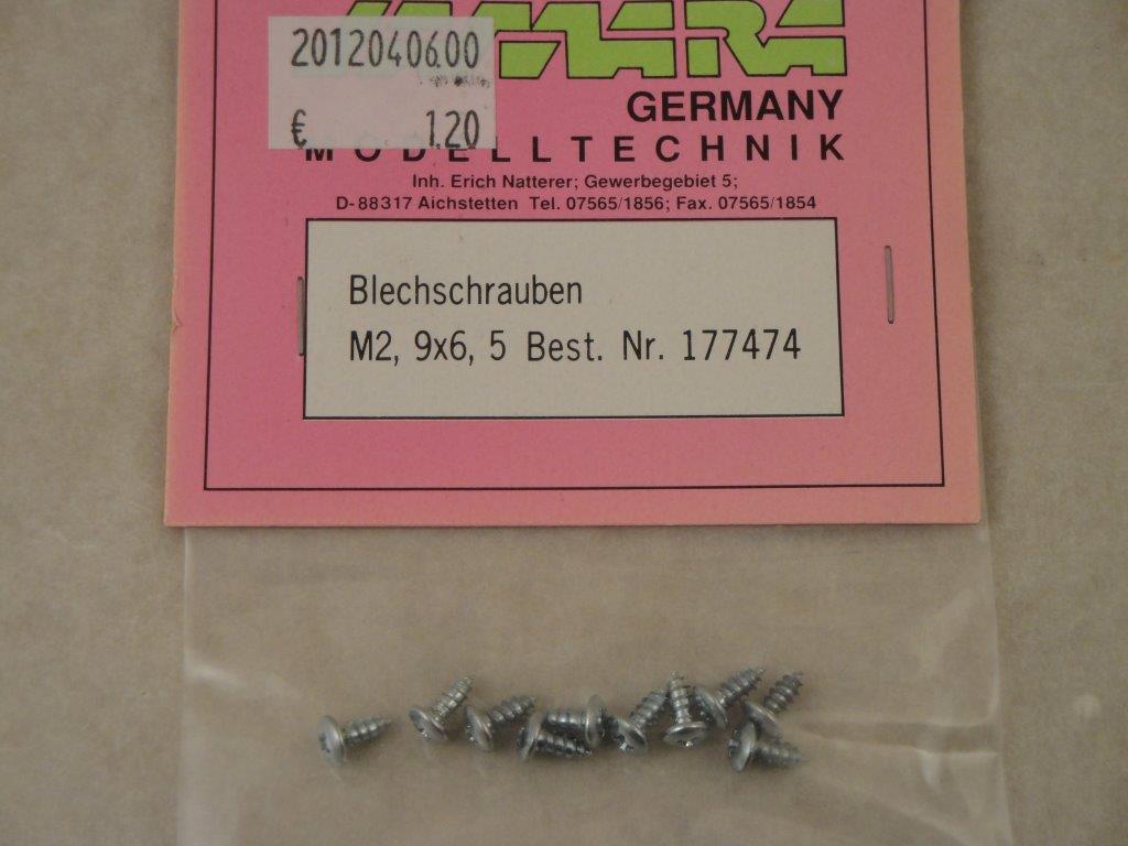 Blechschrauben 2,9 x 6,5mm, (10Stk.), Jamara 177474