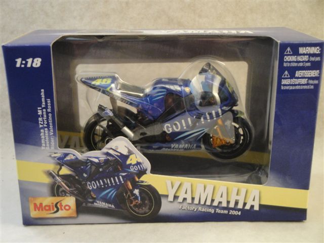 Yamaha YZF-M1, '04, blau  1:18, Maisto 34543