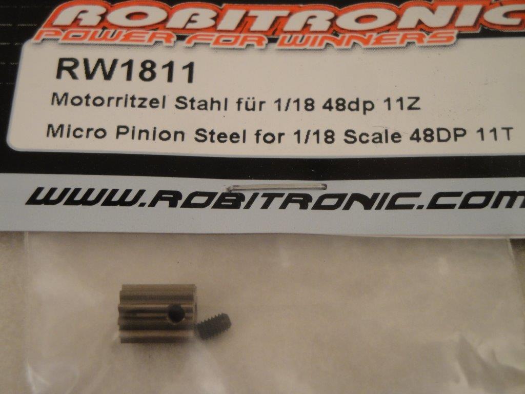 Stahlritzel 48P, 11 Zhne, 1:18 2mm, Robitronic RW1811
