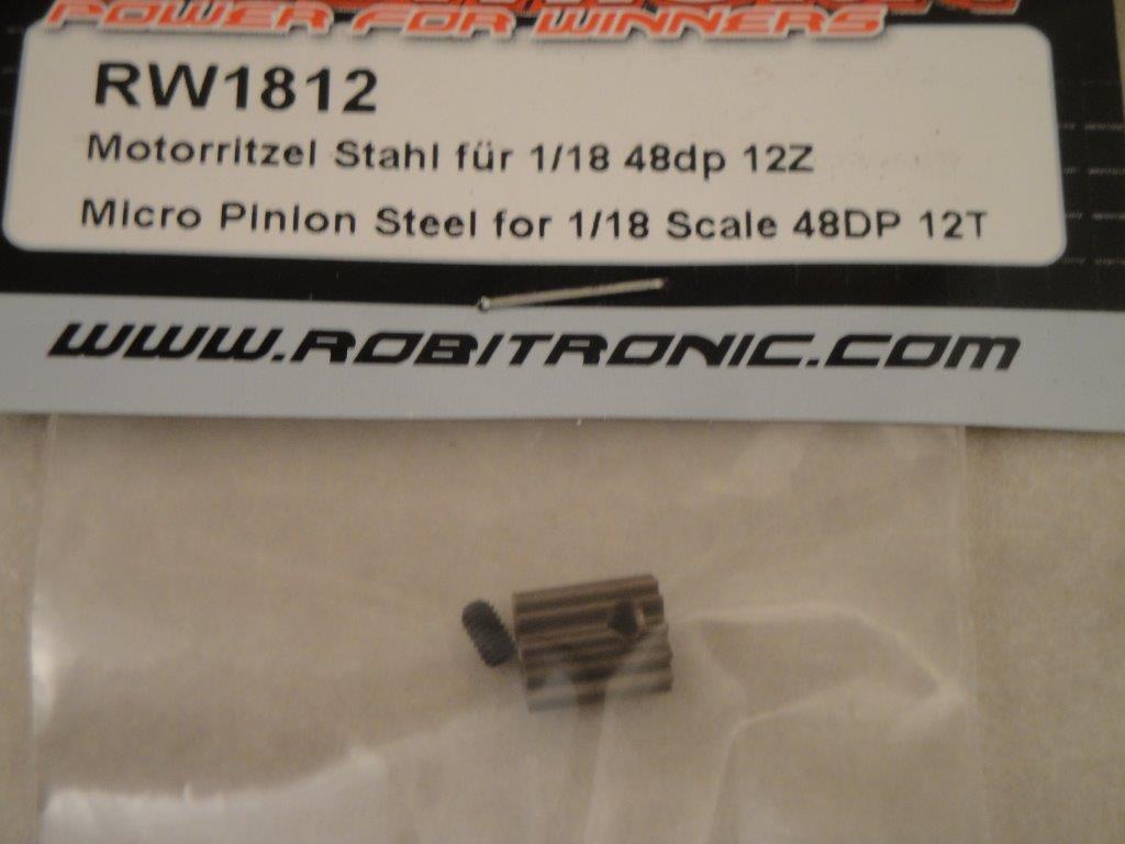 Stahlritzel 48P, 12 Zhne, 1:18 2mm, Robitronic RW1812