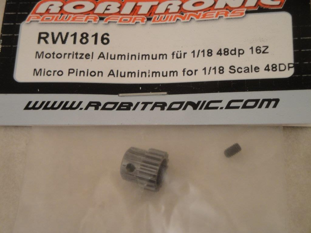Aluritzel 48P, 15 Zhne, 1:18 2mm, Robitronic RW1815
