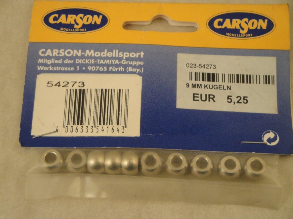 Kugeln 9mm 1:8 (10 Stk.), Carson 54273