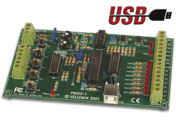 Bausatz K 8055 USB Experimentier Interface Board, Velleman K8055